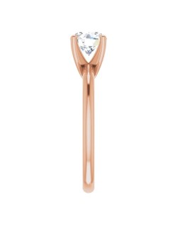 ANELLO SOLITARIO IN ORO ROSA 18K CON DIAMANTE NATURALE CERTIFICATO DGC