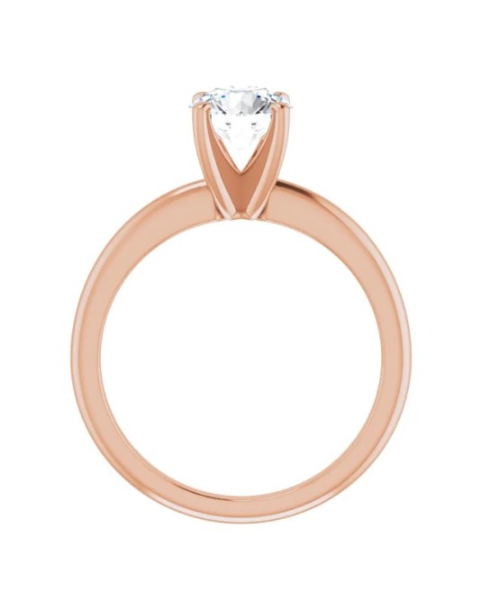 ANELLO SOLITARIO IN ORO ROSA 18K CON DIAMANTE NATURALE CERTIFICATO DGC