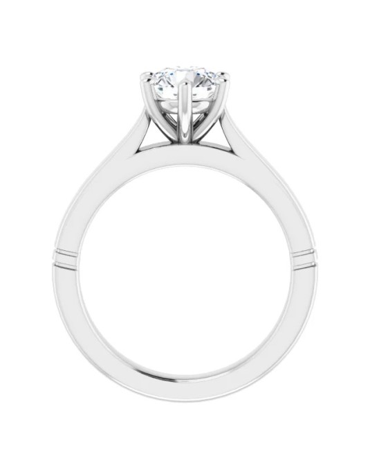 ANELLO SOLITARIO IN ORO BIANCO 18K CON DIAMANTE NATURALE CERTIFICATO DGC