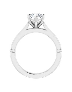 ANELLO SOLITARIO IN ORO BIANCO 18K CON DIAMANTE NATURALE CERTIFICATO DGC