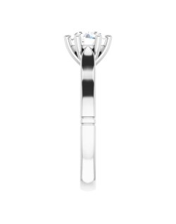 ANELLO SOLITARIO IN ORO BIANCO 18K CON DIAMANTE NATURALE CERTIFICATO DGC