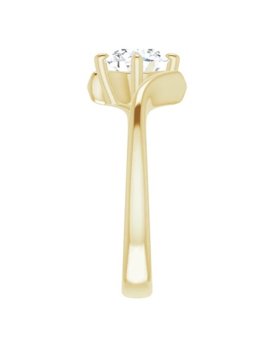 ANELLO SOLITARIO IN ORO GIALLO 18K CON DIAMANTE NATURALE CERTIFICATO DGC