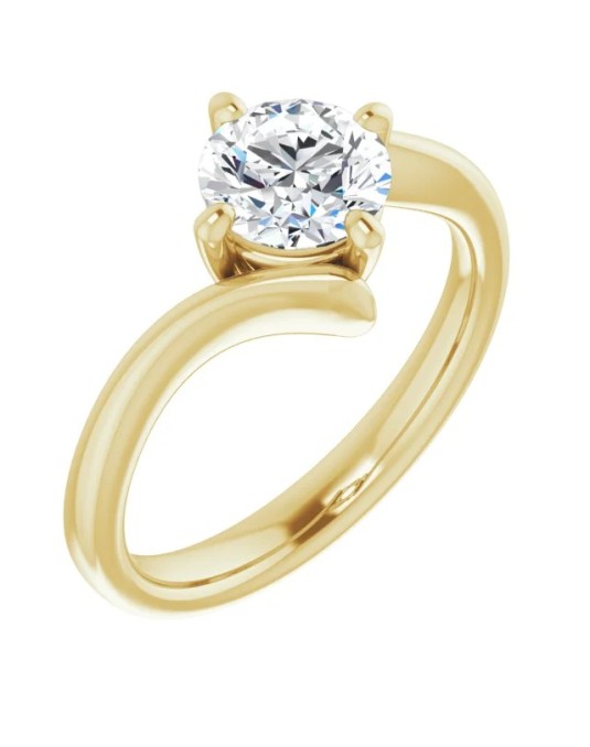 ANELLO SOLITARIO IN ORO GIALLO 18K CON DIAMANTE NATURALE CERTIFICATO DGC
