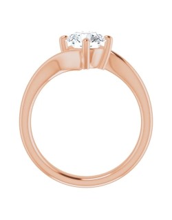 ANELLO SOLITARIO IN ORO ROSA 18 K CON DIAMANTE NATURALE CERTIFICATO DGC