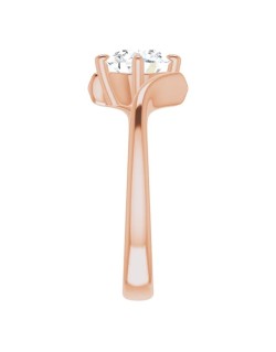 ANELLO SOLITARIO IN ORO ROSA 18 K CON DIAMANTE NATURALE CERTIFICATO DGC