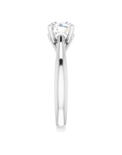 ANELLO SOLITARIO IN ORO BIANCO 18 K CON DIAMANTE NATURALE CERTIFICATO DGC