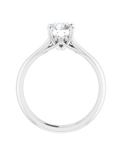 ANELLO SOLITARIO IN ORO BIANCO 18 K CON DIAMANTE NATURALE CERTIFICATO DGC