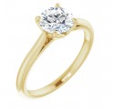 Anello solitario in oro giallo 18k con diamante naturale 0.30 carati certificato SG81868