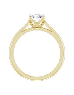 ANELLO SOLITARIO IN ORO GIALLO 18 K CON DIAMANTE NATURALE CERTIFICATO DGC
