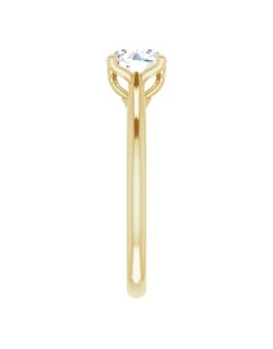 ANELLO SOLITARIO IN ORO GIALLO 18 K CON DIAMANTE NATURALE CERTIFICATO DGC