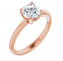 Anello solitario in oro rosa 18k con diamante naturale 0.70 carati certificato SG86389