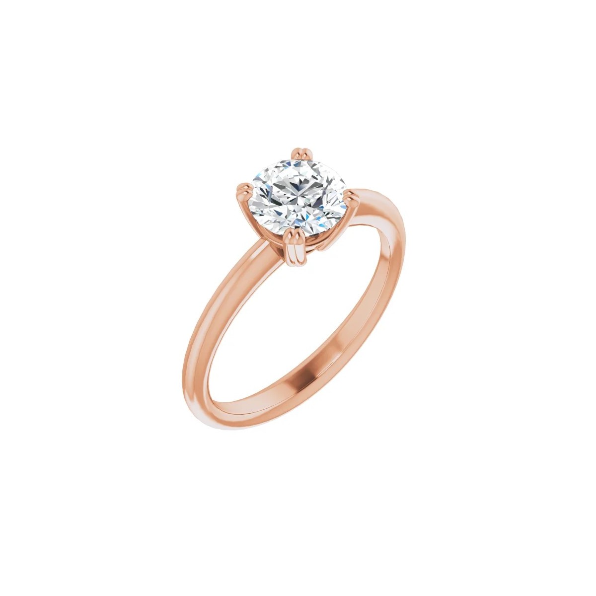 ANELLO SOLITARIO IN ORO ROSA 18K CON DIAMANTE NATURALE CERTIFICATO DGC