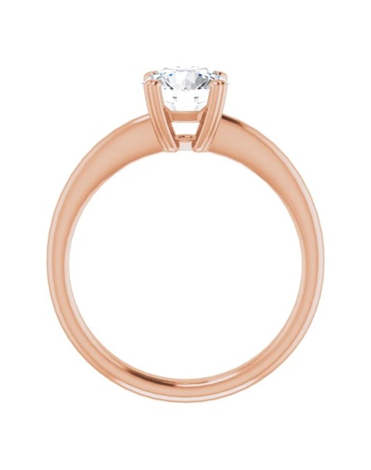 ANELLO SOLITARIO IN ORO ROSA 18K CON DIAMANTE NATURALE CERTIFICATO DGC