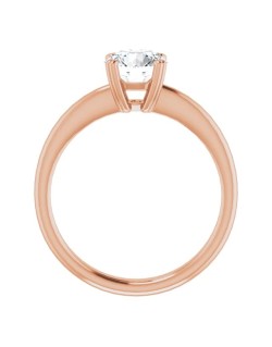 ANELLO SOLITARIO IN ORO ROSA 18K CON DIAMANTE NATURALE CERTIFICATO DGC