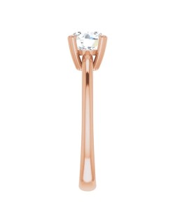 ANELLO SOLITARIO IN ORO ROSA 18K CON DIAMANTE NATURALE CERTIFICATO DGC