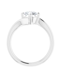 ANELLO SOLITARIO IN ORO BIANCO 18 K CON DIAMANTE NATURALE CERTIFICATO DGC
