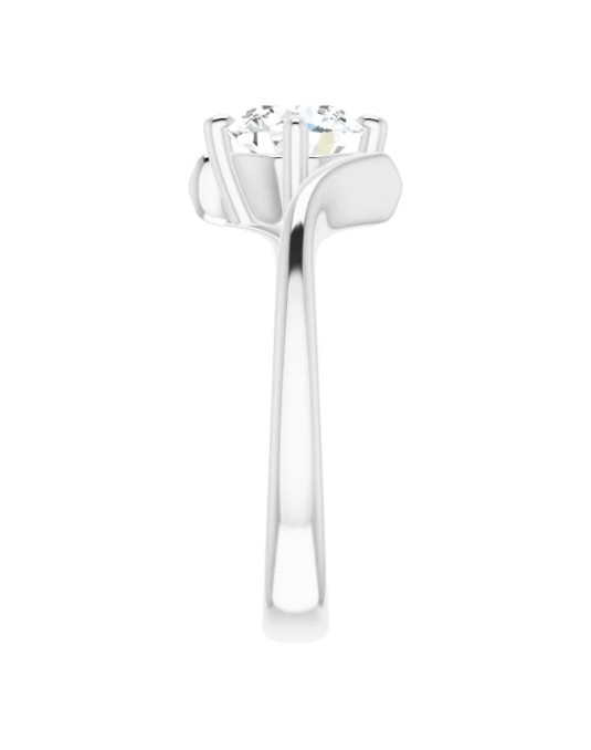 ANELLO SOLITARIO IN ORO BIANCO 18 K CON DIAMANTE NATURALE CERTIFICATO DGC