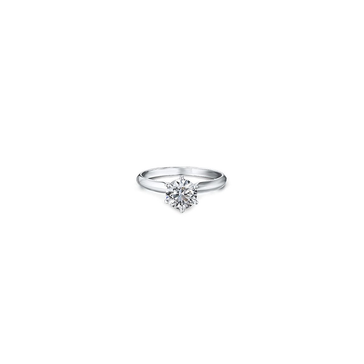 ANELLO SOLITARIO IN ORO BIANCO 18 K CON DIAMANTE NATURALE CERTIFICATO DGC