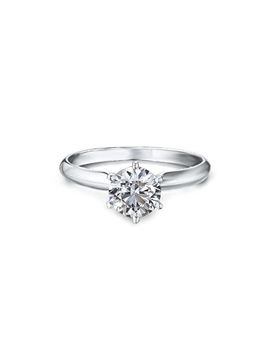 ANELLO SOLITARIO IN ORO BIANCO 18 K CON DIAMANTE NATURALE CERTIFICATO DGC