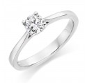 Anello di fidanzamento in oro bianco 18k con diamante naturale 0.90 carati certificato SG41916