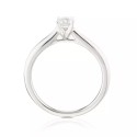 ANELLO SOLITARIO IN ORO BIANCO 18 K CON DIAMANTE NATURALE CERTIFICATO DGC