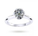 Anello di fidanzamento in oro bianco 18k con diamante naturale 0.80 carati certificato SG27769