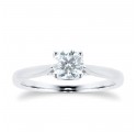 Anello di fidanzamento in oro bianco 18k con diamante naturale 1 carato certificato SG91577