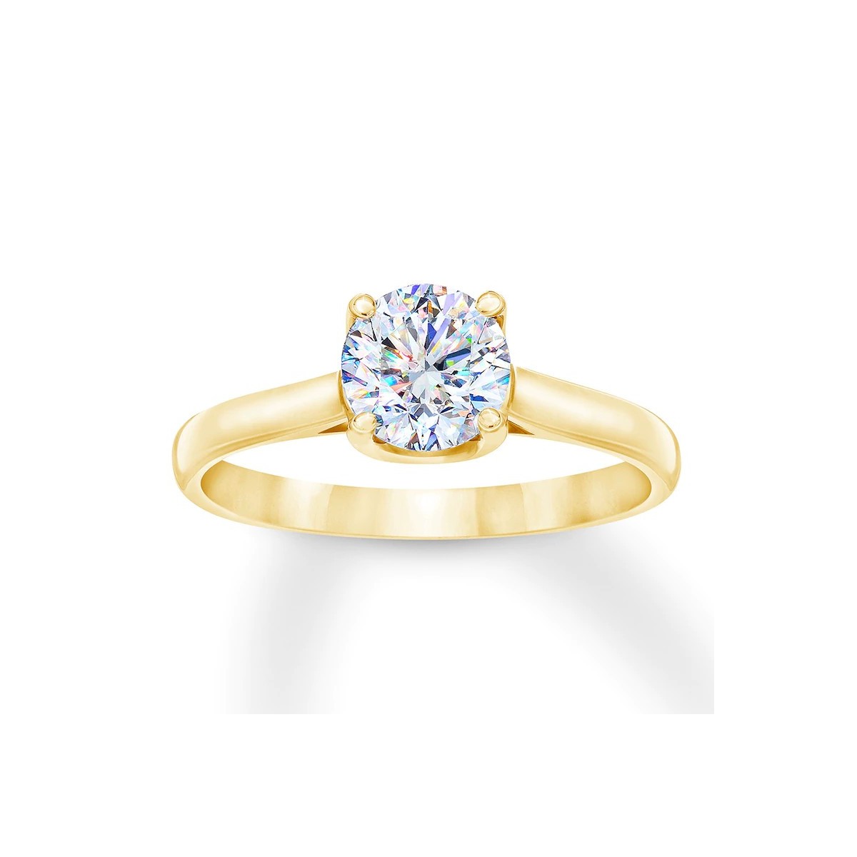 ANELLO SOLITARIO IN ORO GIALLO 18 K CON DIAMANTE NATURALE CERTIFICATO DGC