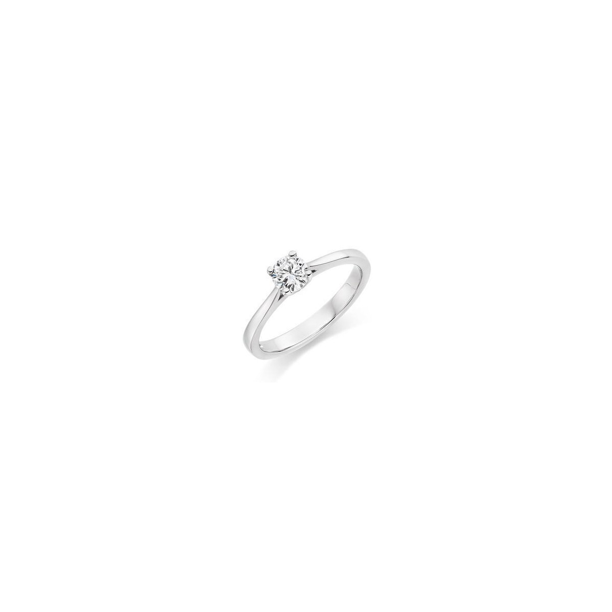ANELLO SOLITARIO IN ORO BIANCO 18 K CON DIAMANTE NATURALE CERTIFICATO DGC