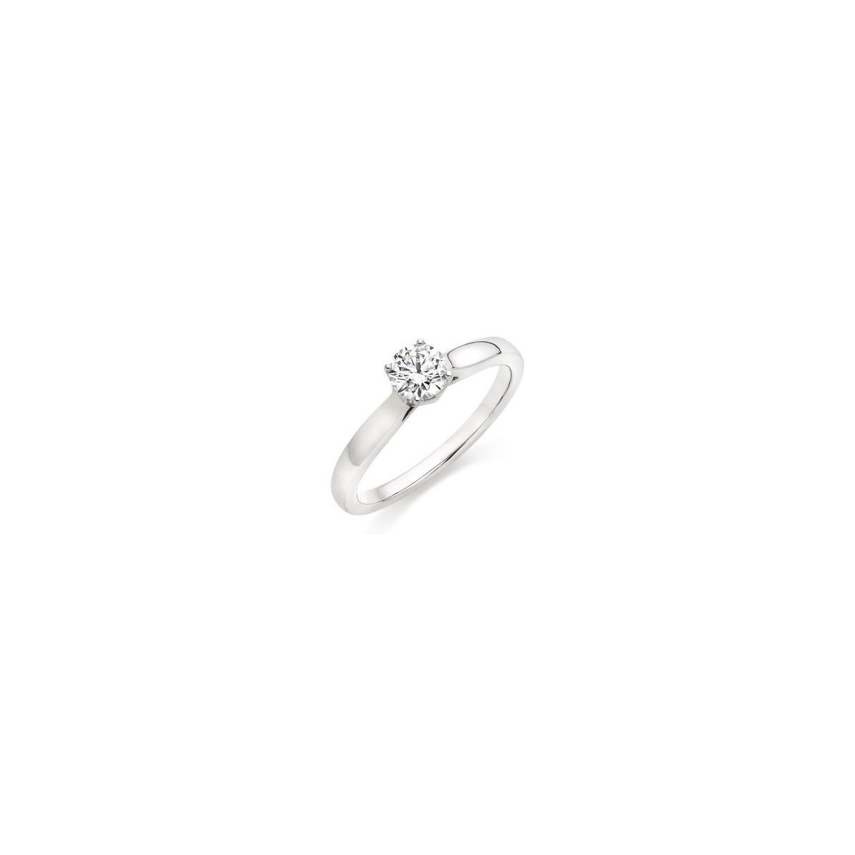ANELLO SOLITARIO IN ORO BIANCO 18 K CON DIAMANTE NATURALE CERTIFICATO DGC