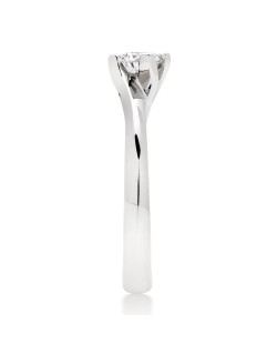 ANELLO SOLITARIO IN ORO BIANCO 18K CON DIAMANTE NATURALE CERTIFICATO DGC
