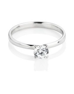 Anello di fidanzamento in oro bianco 18k con diamante naturale 0.70 carati certificato SG33043