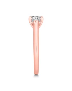 ANELLO SOLITARIO IN ORO ROSA 18 K CON DIAMANTE NATURALE CERTIFICATO DGC