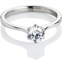 ANELLO SOLITARIO IN ORO BIANCO 18 K CON DIAMANTE NATURALE CERTIFICATO DGC