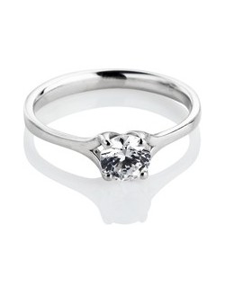 Anello Solitario Da Fidanzamento con diamante 0.60 in oro bianco 18k SG48365
