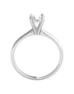 ANELLO SOLITARIO IN ORO BIANCO 18K CON DIAMANTE NATURALE CERTIFICATO DGC