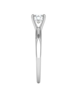 ANELLO SOLITARIO IN ORO BIANCO 18K CON DIAMANTE NATURALE CERTIFICATO DGC