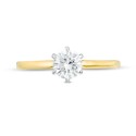 ANELLO SOLITARIO IN ORO GIALLO 18K CON DIAMANTE NATURALE CERTIFICATO DGC