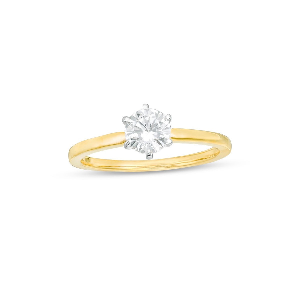 ANELLO SOLITARIO IN ORO GIALLO 18K CON DIAMANTE NATURALE CERTIFICATO DGC