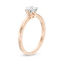 ANELLO SOLITARIO IN ORO ROSA 18K CON DIAMANTE NATURALE CERTIFICATO DGC