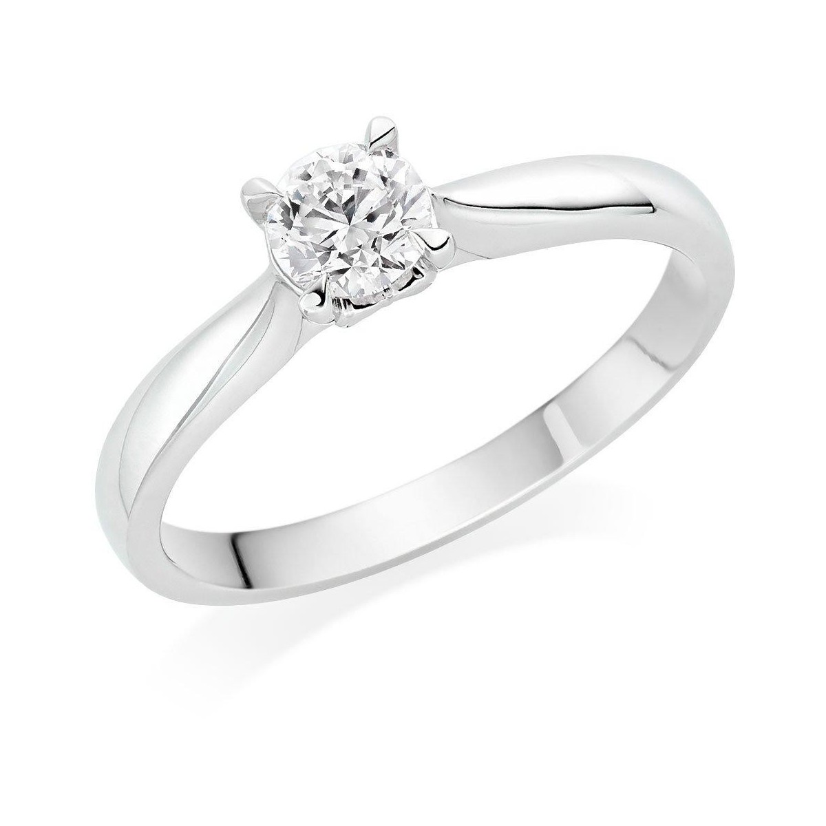 ANELLO FIDANZAMENTO IN ORO BIANCO 18 K CON DIAMANTE NATURALE CERTIFICATO DGC