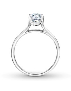 ANELLO SOLITARIO IN ORO BIANCO 18K CON DIAMANTE NATURALE CERTIFICATO DGC