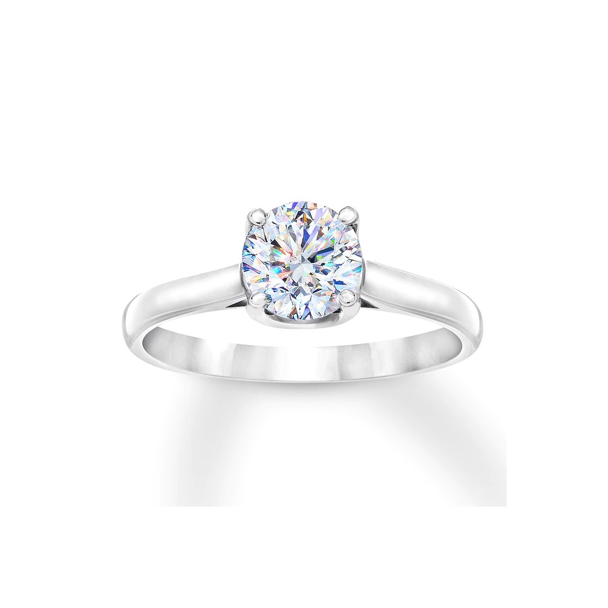 ANELLO SOLITARIO IN ORO BIANCO 18K CON DIAMANTE NATURALE CERTIFICATO DGC