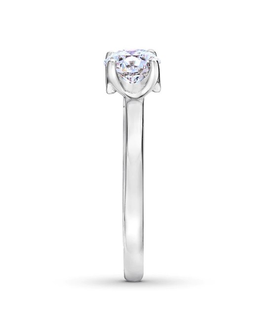 ANELLO SOLITARIO IN ORO BIANCO 18K CON DIAMANTE NATURALE CERTIFICATO DGC