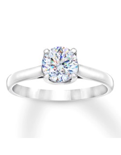 ANELLO SOLITARIO IN ORO BIANCO 18K CON DIAMANTE NATURALE CERTIFICATO DGC