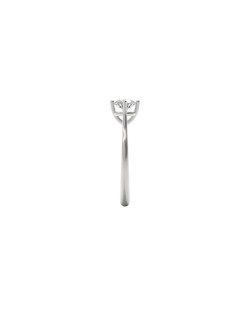 ANELLO SOLITARIO IN ORO BIANCO 18 K CON DIAMANTE NATURALE CERTIFICATO DGC
