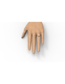 ANELLO SOLITARIO IN ORO BIANCO 18 K CON DIAMANTE NATURALE CERTIFICATO DGC