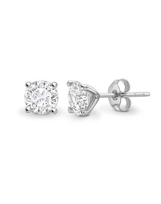 ORECCHINI IN ORO BIANCO 18K CON DIAMANTI NATURALI CERTIFICATI