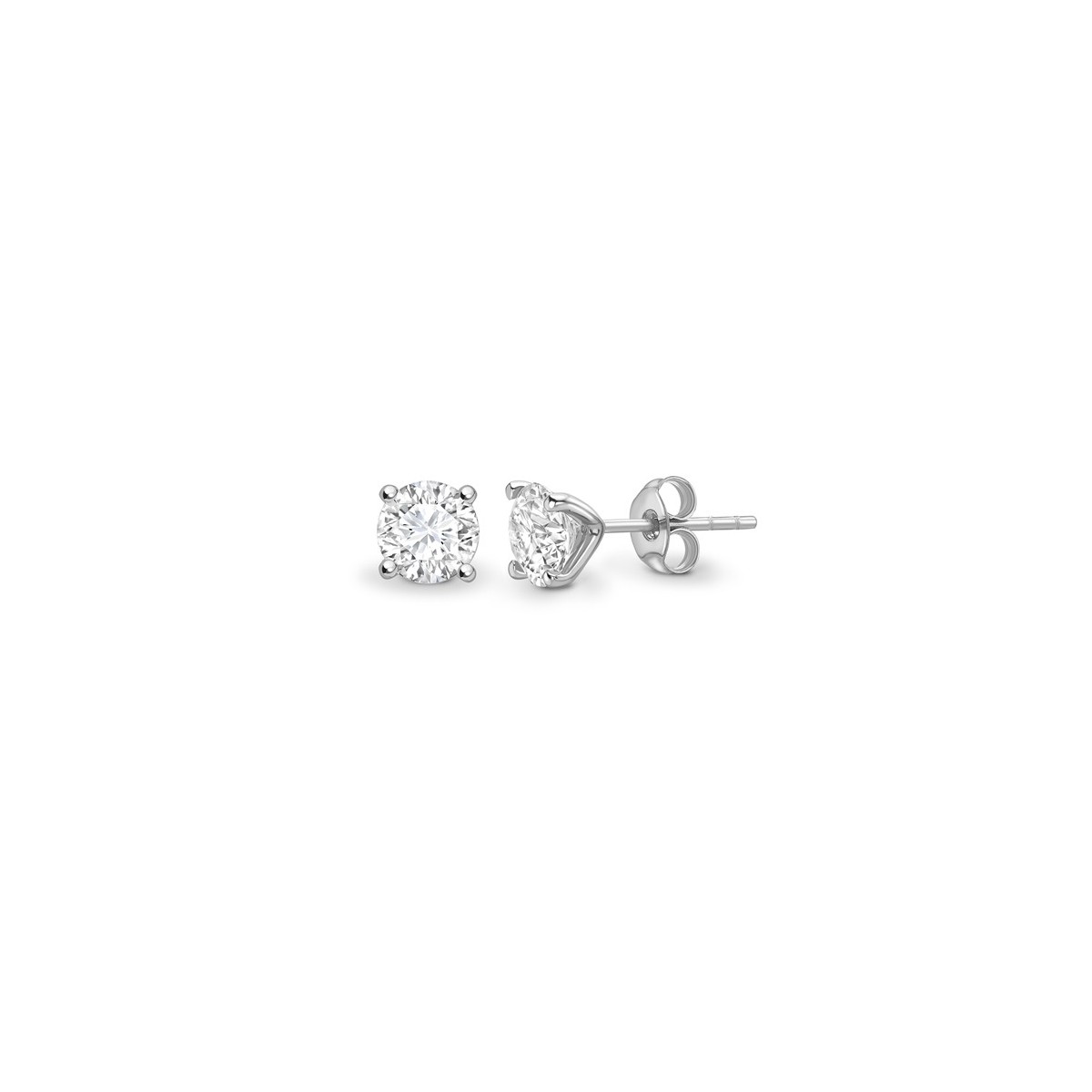 ORECCHINI IN ORO BIANCO 18K CON DIAMANTI NATURALI CERTIFICATI