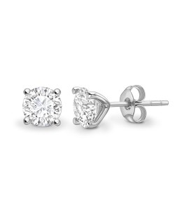 ORECCHINI IN ORO BIANCO 18K CON DIAMANTI NATURALI CERTIFICATI